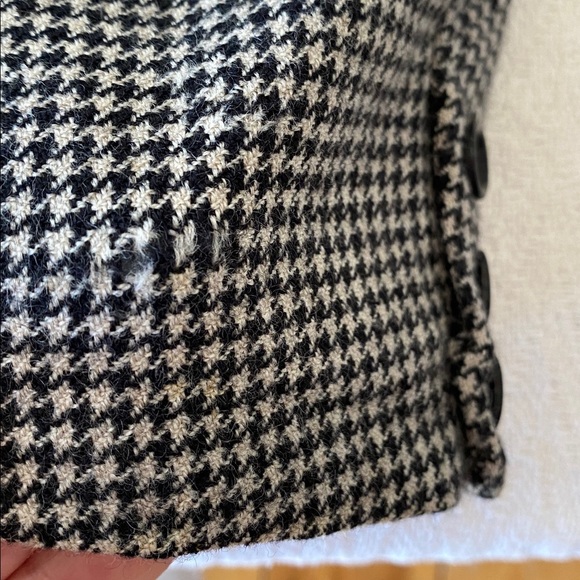 Marks & Spencer Cashmere Wool Black and White Houndstooth Blazer Short classic - Picture 16 of 16